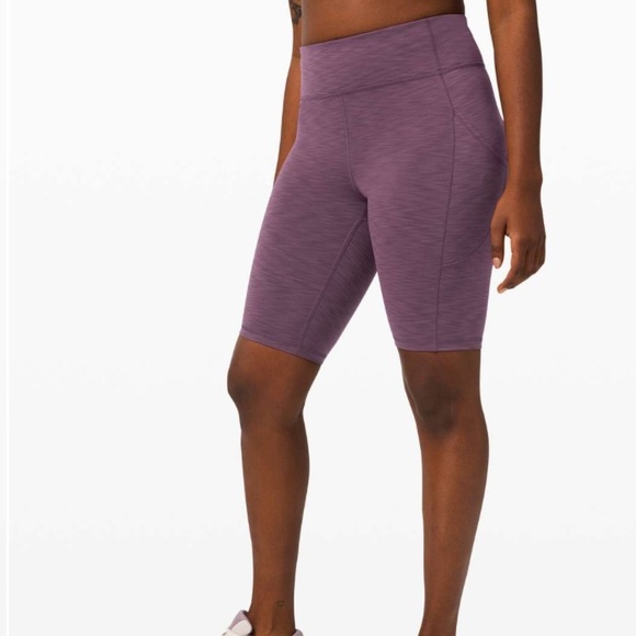 Lululemon Invigorate High-Rise Short 10” Heathered Black Currant Size 2 - Picture 2 of 10